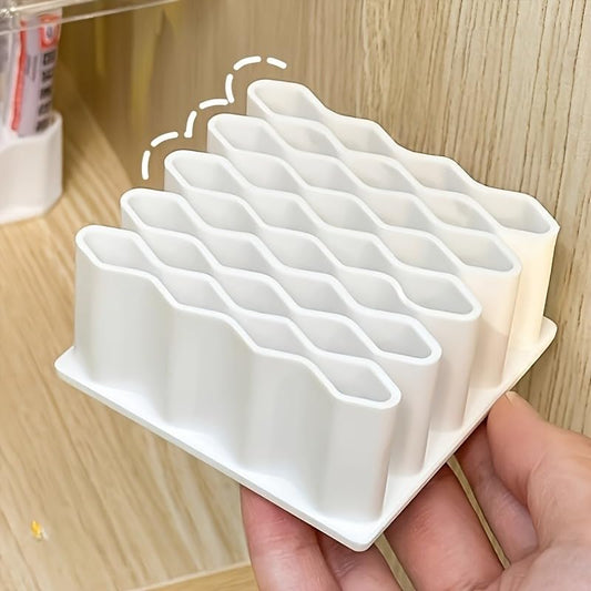 1 Pack 32 Grid Vertical Ointment Tube Storage Rack, Multi Slot Cream Tube Organizer Holder, Space Saving Storage Caddy for Ointments, Cosmetic Tubes, Home Clinic Pharmacy Use