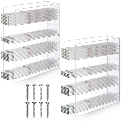 Geelin 2 Pcs Acrylic Pipette Rack, 15 x 11.8 x 4 Inch, Clear - size: 15 x 11.8 x 4 Inch
