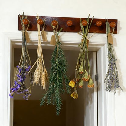 Tnstbiee Hanging Herb Drying Rack, Space - Saving Design Holds 7 Bouquets - color: Herb Drying Rack-Small Spaces