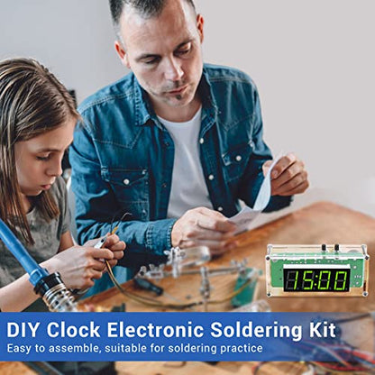 MiOYOOW 4-Digit DIY Digital Clock Kit, Soldering Practice Kit for Students - color: 4 Digit Multifunctional Clock Kit