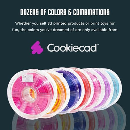Cookiecad Silk PLA Filament Rainbow Gradient, Mermaid, 1.75mm 1kg - color: Silk Mermaid