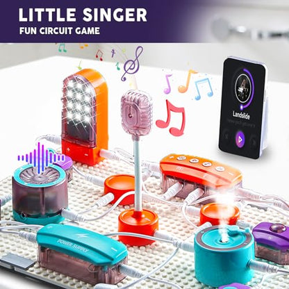 VATOS Science Circuit for Kids, 53PCS DIY Electronics Exploration Kit with 150+ Projects, Physics Science Experiments Circuit Board Kit, School Family STEM Educational Toy Gift for Boys Girls Ages 6+