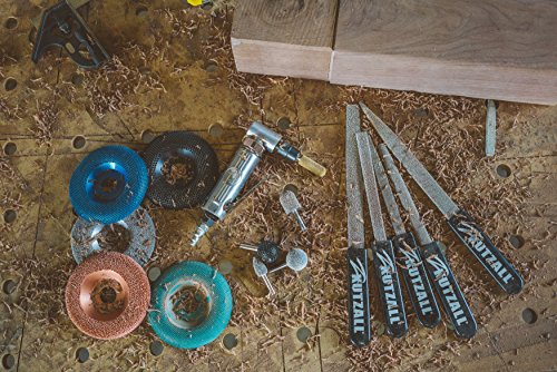 Kutzall Extreme Flame Rotary Burr, 1⁄8" Shaft, Very Coarse- Wood Carving Bit for Dremel, Foredom, DeWalt, Milwaukee. Abrasive Tungsten Carbide, 1⁄4" (6.3mm) Dia. X 1⁄2" (12.7mm) Length FLX-14-EC