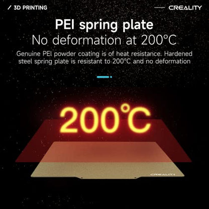 Creality Ender 3 Max Neo Bed Upgrade, PEI Sheet 310 x 320mm Removable Magnetic Flexible Texture Surface Heated Bed Plate Build Surface for CR-10S PRO/CR-10 V2/ CR-10 V3/ CR-X/CR-X Pro/Ender-3 Max - color: PEI Frosted Gold, size: Ender 3 Max Neo