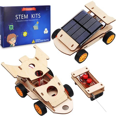 DIY Remote Control Car & Solar Car-STEM Kits Kids 8-10-Science Toy Boy 8-13 - size: 5.9 x 8.3 x 1.6 inches