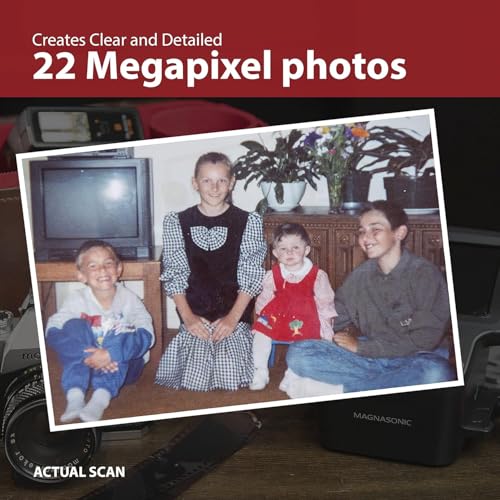 Magnasonic All-in-One 24MP Film Scanner with Large 5" Display & HDMI, Converts 35mm/126/110/Super 8 Film & 135/126/110 Slides into Digital Photos (FS71) - size: Film Scanner