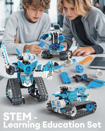 Opmind 5-in-1 STEM RC Robot Building Kit - 408PCS, Gift for Boys Ages 8-13