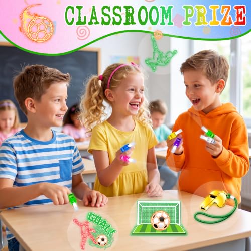 24 Pcs Soccer Themed Party Favors LED Finger Lights Toys for Kids Ages 3-12 - style: Soccer