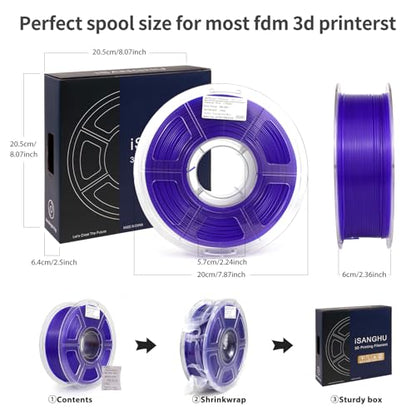 3D Printer Filament Pla HS Transparent Red for Bambu Lab AMS,AMS Lite - color: Hs Pla Transparent Blue