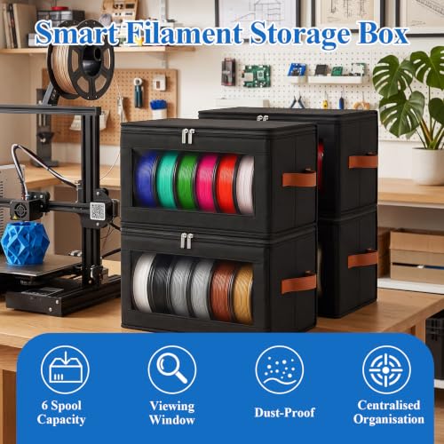 3D Printer Filament Storage Box - 4pcs Reusable Filament Container