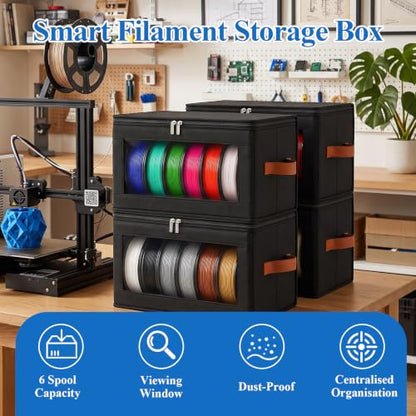 3D Printer Filament Storage Box - 4pcs Reusable Filament Container