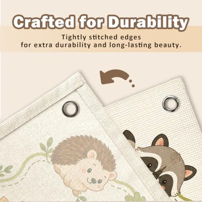 Woodland Classroom Golden Rule Decor Canvas Wall Hanging Banner, - color: 03-Classroom Golden Rule - Woodland Theme