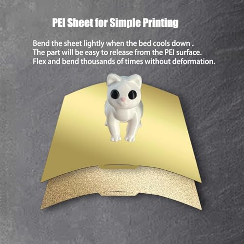 JUUPINE 257x257mm Double Sided Flexible PEI Sheet, Smooth PEI +Textured PEI Surface for Bambu Lab X2D/P2S/P1P/P1S /X1/X1C/X1E/A1 3D Printer, 3D Printer PEI Spring Steel Build Plate Removable Platform - color: PEI Smooth+PEI Textured