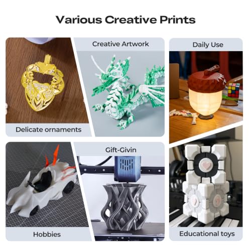 Creality PLA+ 3D Printer Filament,White, 4-Pack, Toal 4KG - color: White*4 Pla+, size: 4kg