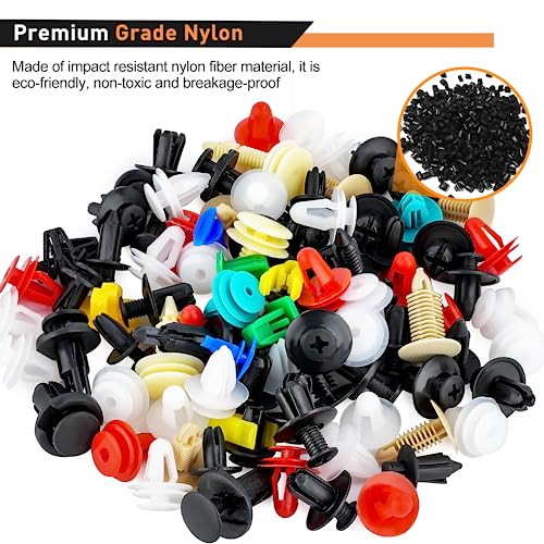 GOOACC 501PCS Universal Car Clips Mixed Auto Bumper Fender Trim Door - color: 500Pcs Mixed Clips + 1 Remover