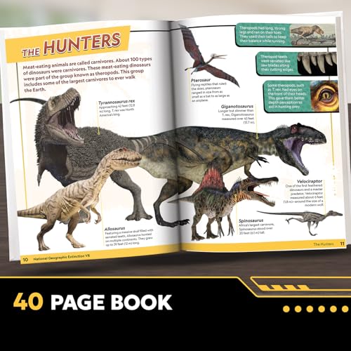 National Geographic Extinction-Dinosaur VR STEM Activity Kit for Kids 8-12