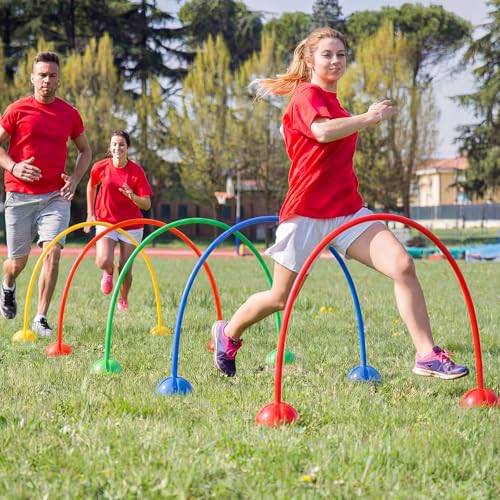 Hiboom 6 Set Obstacle Course Agility PE Equipment for Backyard Outdoor