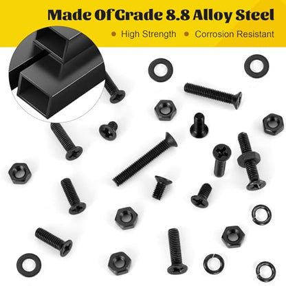 1320pcs M3 Flat Head Screws Assortment Kit, M3x4/6/8/10/12/16/20 mm - size: M3 1320pcs