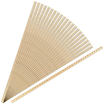 Treela 24 Pack 39 Inches Meter Stick Wood Ruler Bulk Economy Yard Stick