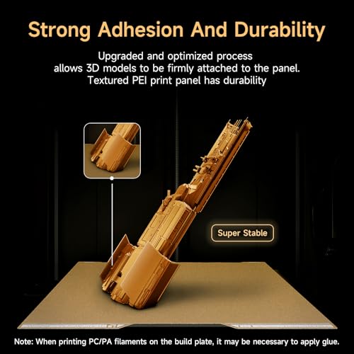 YOOPAI Textured Build Plate for Bambu Lab H2D/H2D Pro/H2S - color: PEI-Gold, size: 355x346mm
