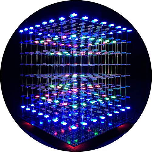 iCubeSmart 3D Led Cube DIY Electronics Kit 8x8x8 Led Cube DIY Soldering Project Kit(3D8S-MULTI)
