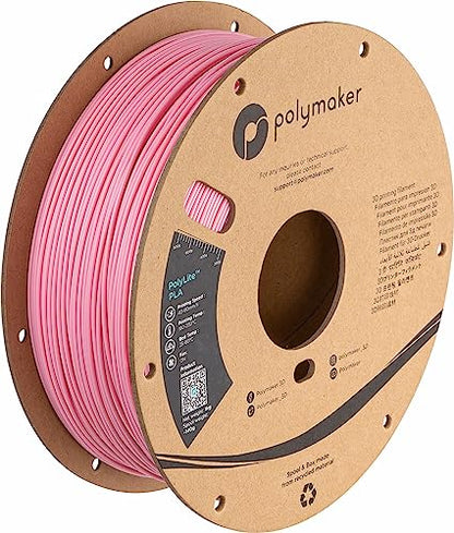 Polymaker PLA Filament 1.75mm Pink 1KG Spool, Neatly Wound - color: 116 - 1.75mm Pink (Hex Code: #F1a1af), size: 1.75 Millimeters