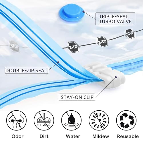 BoxLegend 10 Jumbo Vacuum Storage Bags with 1500mAh USB Electric Pump 31.5’’x39.37'' Thickened Vacuum Seal Bags for Large Down Jackets Comforters Bedding & Pillows Clothing Space-Saving Home Storage - size: 10 Jumbo - Electric Pump