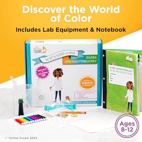YELLOW SCOPE Paper Chromatopgraphy Science Kit for Kids, Toddler Activities, Preschool Learning Activities, STEM Kits for Girls and Boys, Educational & Fun for Ages 8 to 12 - style: Paper Chromatography Kit