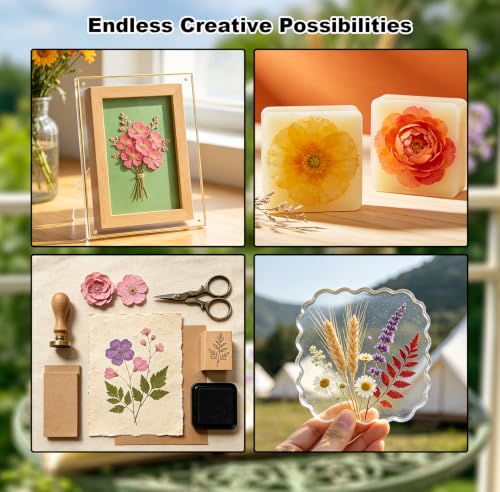 Wooden Flower Press Kit, 10 Layers 11" x 11" Large Size for Adult Teen - size: 11 inch 10-Layer Flower Press Kit