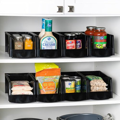IRIS USA 4-Pack, Medium Stackable Storage Bins, Black - color: Black, size: Medium - 4 Pack
