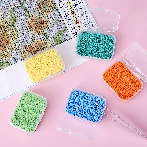 Small Storage Containers 28 Pack Mixed Sizes Plastic Craft Boxes Clear
