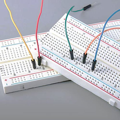1Pcs 830 Tie Points + 1 Pcs 400 Tie Points Solderless Breadboard + 1 Mini Breadboard 170 Points + 65 Pcs Flexible Breadboard Jumper Wires for Arduino and Proto Shield Electrical Connections Block