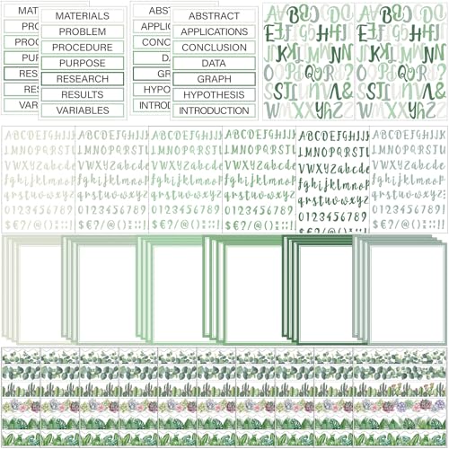 Dispowreath 96 Pcs Science Fair Board Supplies,Plant Style - style: Plant Style