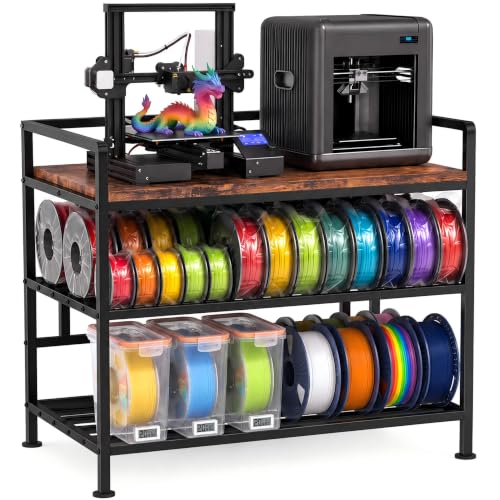 3D Printer Stand with Filament Storage Vibration Elimination 31x21 - color: Brown