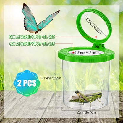Insects Viewer for Kids, 2PCS Magnifying Insect Box Catcher Kit - style: InsertBug2Pcs