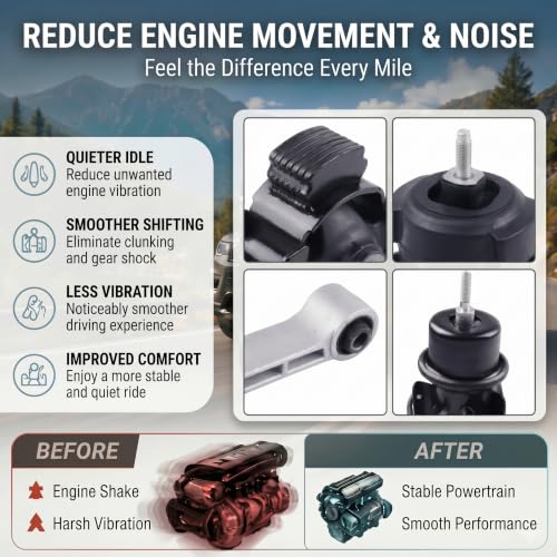 4PC Engine Motor Mount Set for 2013-2015 Chevrolet Malibu 2.0L/2.5L L4 Auto - size: 2013-2019 Chevrolet/2014-2017 Buick