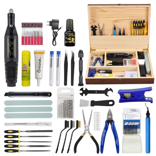3D Printing Tools Kit, Essential 3D Printer Accessories with Wooden Toolbox | Include Nozzle Cleaning Kit, 3D Print Glue, Lubricant Grease for 3D Printing Maintenance