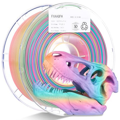 Rainbow 3D PLA Printer Filament 1.75 mm, Matte 3 D PLA Printing Print Filament +/-0.03mm, 1kg/2.2lbs - color: Matte Rainbow