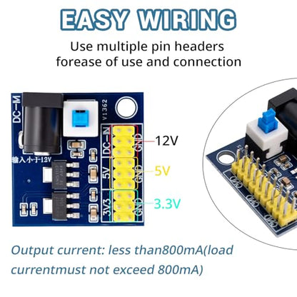 5-Pack DC-DC Power Module, 12V to 3.3V/5V Triple Output