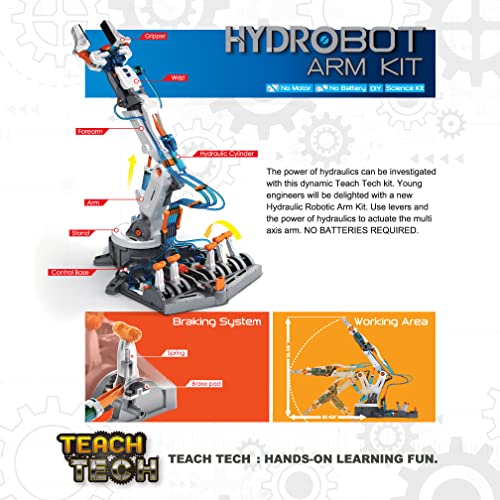 TEACH TECH Hydrobot Arm STEM Hydraulic Building Toy for Kids Ages 12+