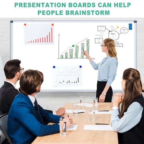 H-Qprobd Whiteboard Dry Erase White Board for Wall 60x40 (2pcs) Magnetic Boards for Office Classroom & Home, Large Wall White Board Including 6 Markers, 20 Magnets, 2 Erasers - size: 60"x40"(2pcs)