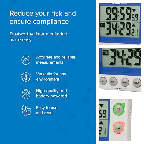 Cole-Parmer Dual Channel Flashing LED Big-Digit Timer