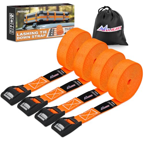 Nilight 1in x 12ft Heavy Duty Lashing Straps 4PCS - color: 1in x 12ft Lashing Straps