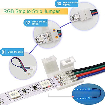 4 Pin LED Strip Connector Kit for10mm Wide LED Light Strip