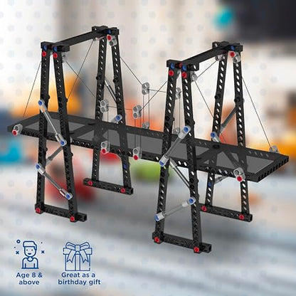 Thames & Kosmos | Structural Engineering: Bridges & Skyscrapers | Science & Engineering Kit | Build 20 Models | Learn about Force, Load, Compression, Tension | Parents' Choice Gold Award Winner, Blue
