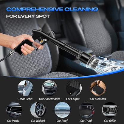 Car Cleaning Gun Detailing Interior Dryer Air Blow Gun, High Pressure Blower Gun, Car Detailing Kit Interior Cleaner, Car Detailing Tools for Car Quickly Blasts Dirt and Dust Works with Air