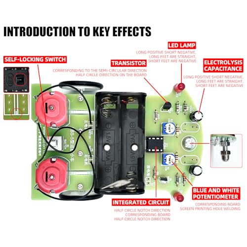 D2-5 Smart Tracking Car Kit, DIY Line Follower Robot Soldering Project, Automatic Trajectory Car STEM Practice Kit for Beginners Teens Students