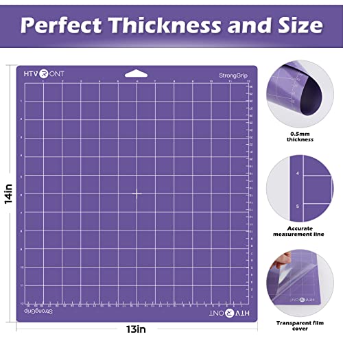 HTVRONT Strong Grip Cutting Mat 12x12, 2 Pack, Quilting & Crafting - color: Purple, size: 12X12in