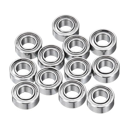 uxcell 12Pcs MR63ZZ Small Bearing, 3mm ID 6mm OD 2.5mm Width Double Shielded Deep Groove Ball Bearings for Electric Motor Skateboards 3D Printer, (ABEC 5) - size: MR63ZZ