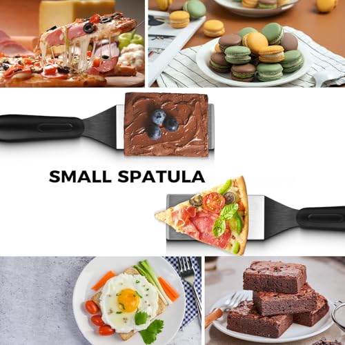 1Pc Stainless Steel Mini Spatula Kitchen Cooking Baking Serving Tool - color: 1 PC SOLID
